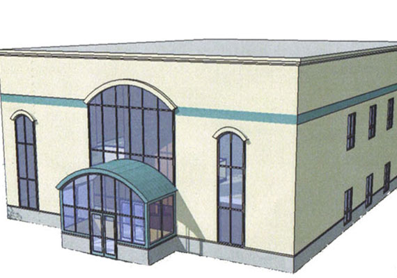 3D model of Comer Construction's building created in SketchUp.