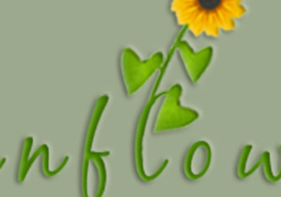 Sunflower logo for a fictional company.
