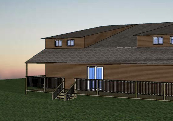 3D model of a residential home created in SketchUp.